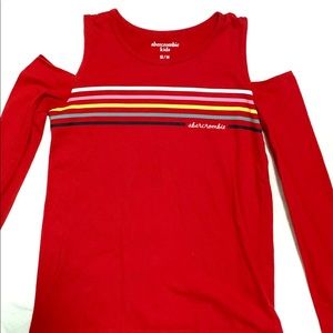 🌹Red Abercrombie cold shoulder🌹